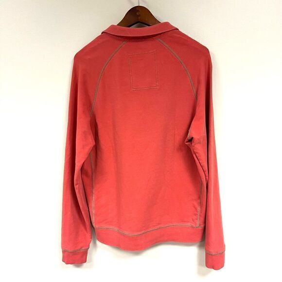 Tommy Bahama orange quarter zip pullover size M - Picture 4 of 7